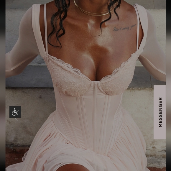 House of CB | Vivi Soft Peach Corset Mini - Picture 8 of 10